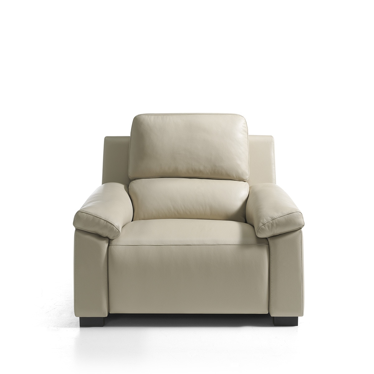 Poltrona de Pele Bolzano Pedra-1