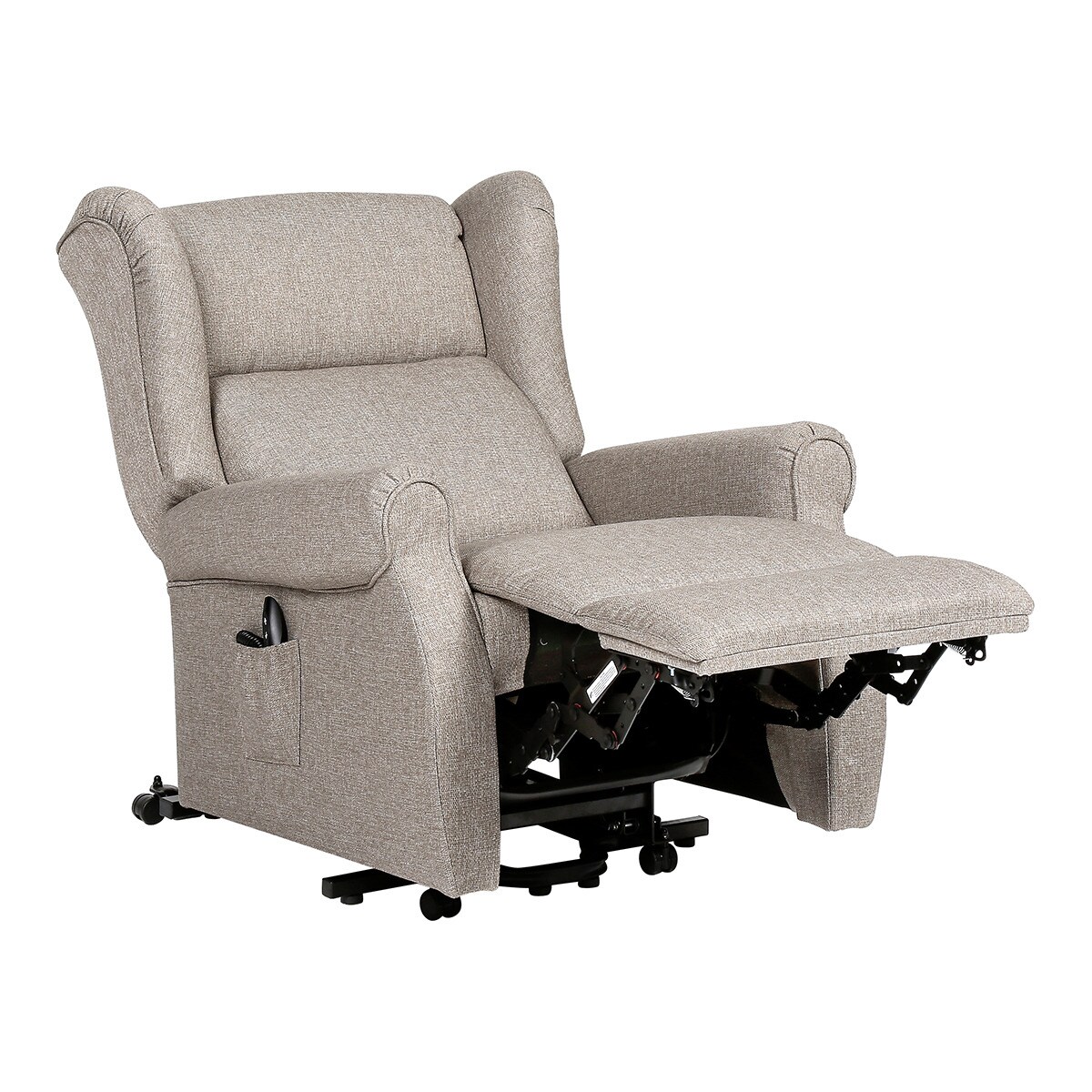 Cadeirão de Orelhas Estofado com Relax Elétrico e Power Lift Meira Bege-4