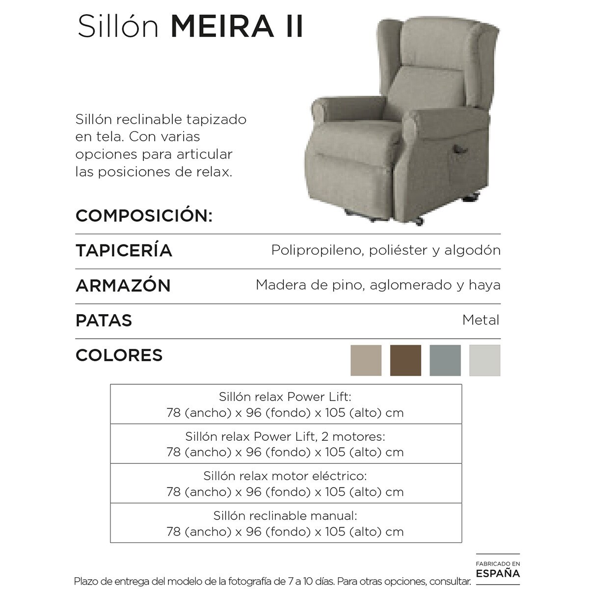 Cadeirão de Orelhas Estofado com Relax Elétrico e Power Lift Meira Bege-8