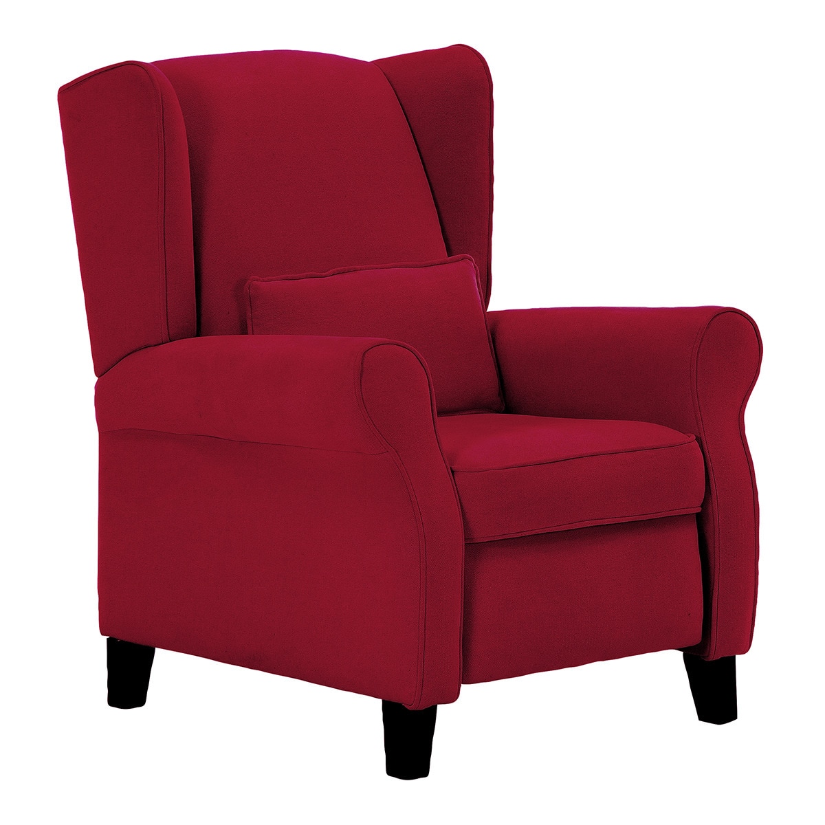 Sillón de algodón y lino con relax manual Pavia El Corte Inglés - Rojo Rojo-1