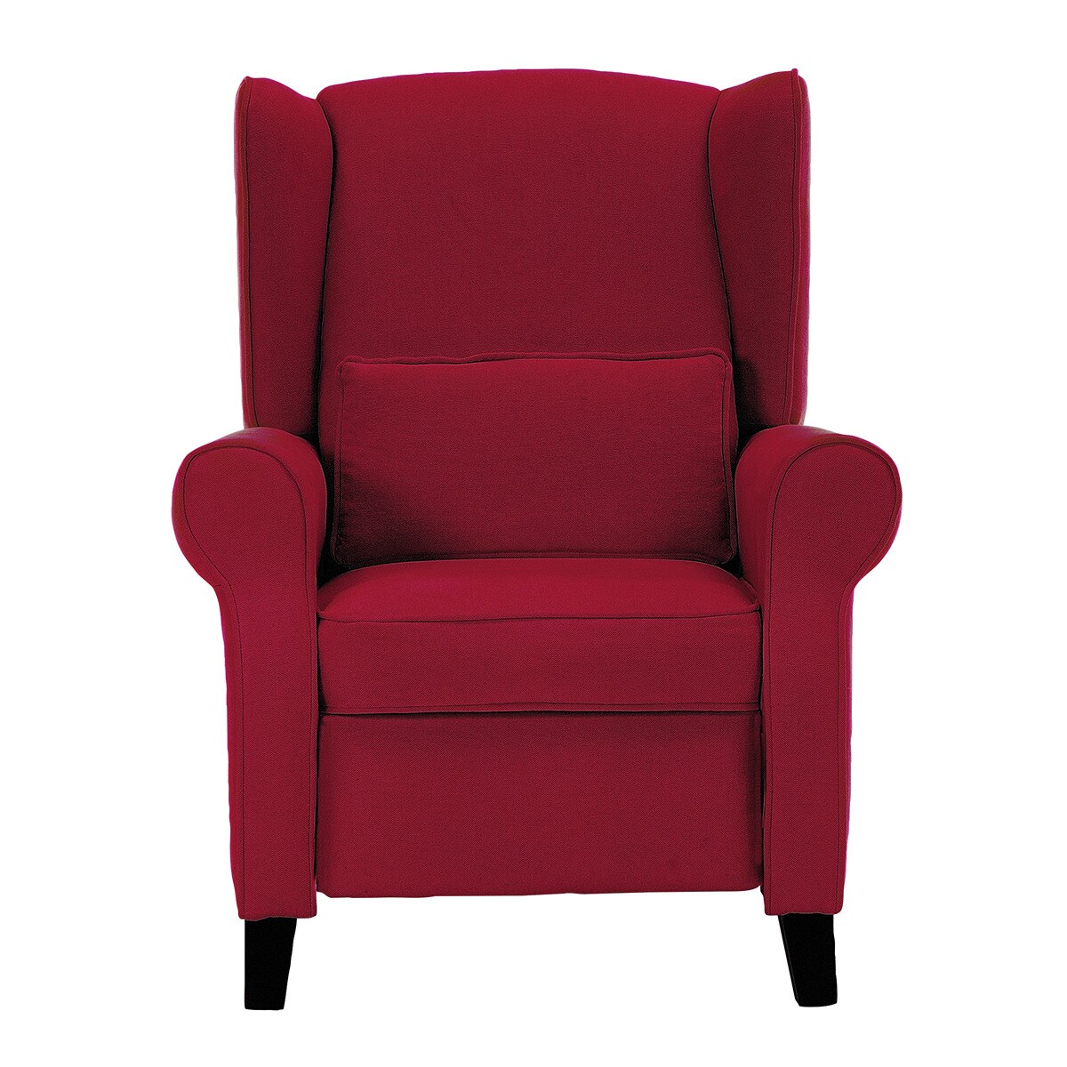 Sillón de algodón y lino con relax manual Pavia El Corte Inglés - Rojo Rojo-2