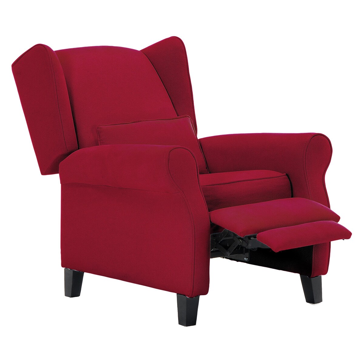 Sillón de algodón y lino con relax manual Pavia El Corte Inglés - Rojo Rojo-5