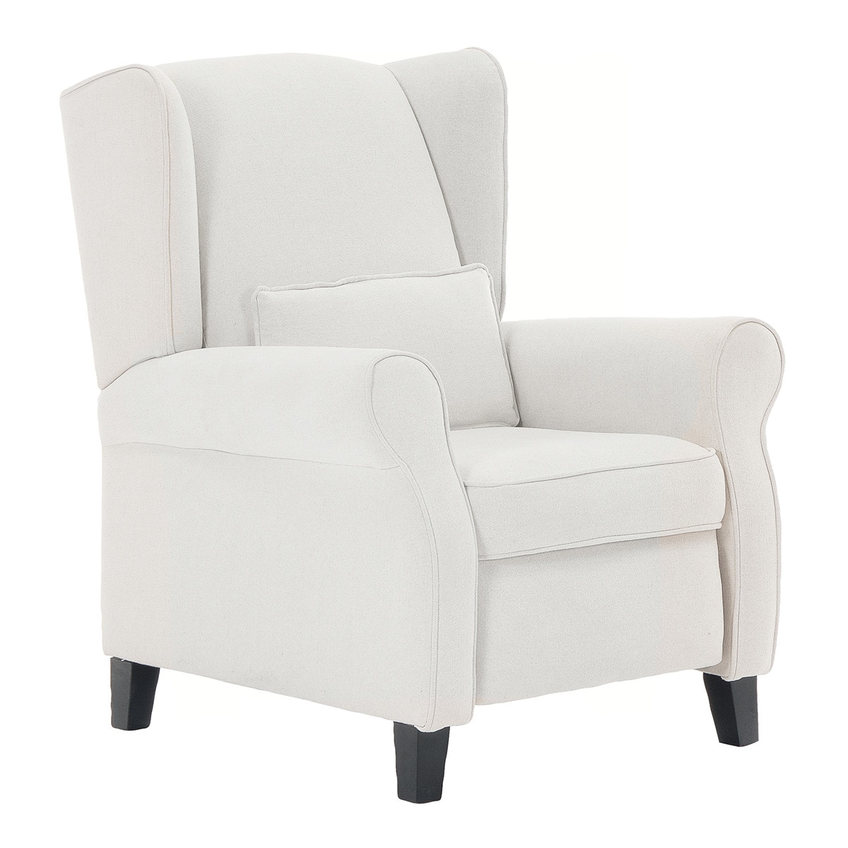 Poltrona de Algodão e Linho com Relax Manual Pavia Branco-1