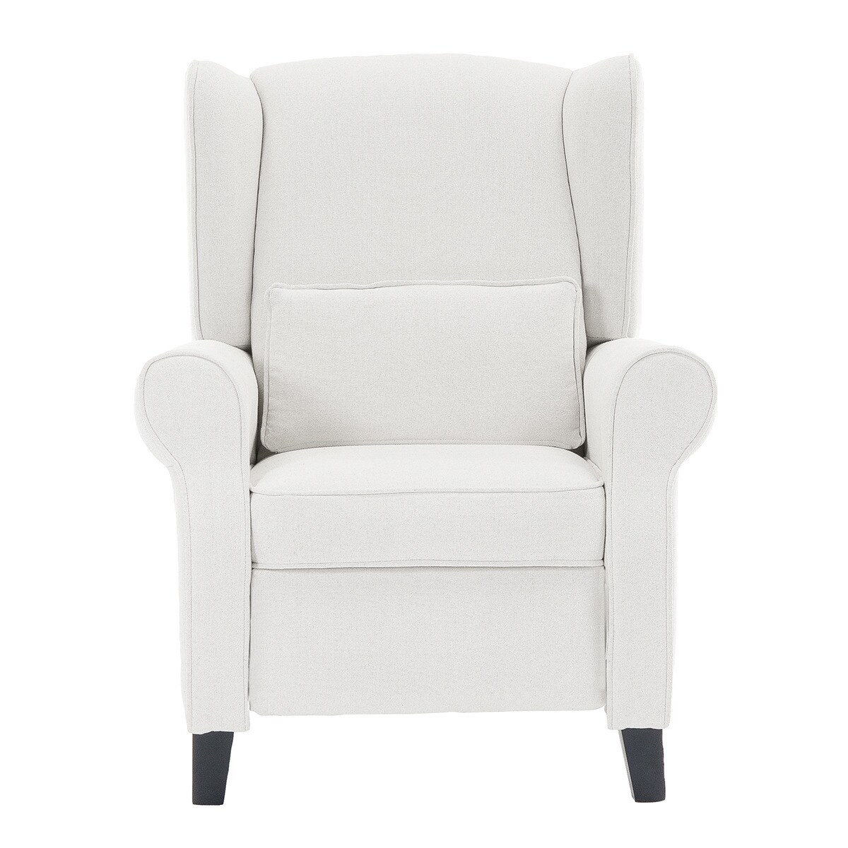 Poltrona de Algodão e Linho com Relax Manual Pavia Branco-2