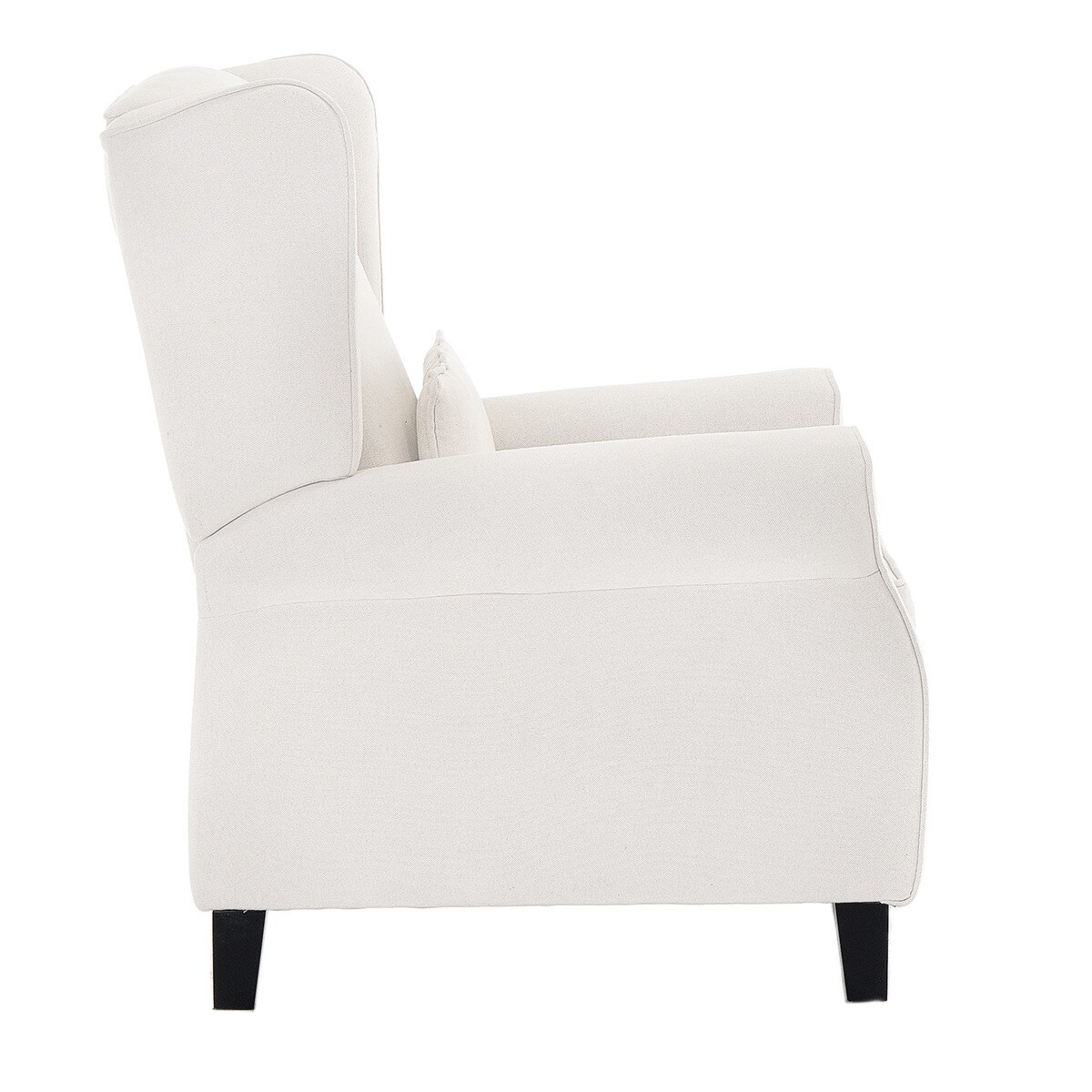 Poltrona de Algodão e Linho com Relax Manual Pavia Branco-3