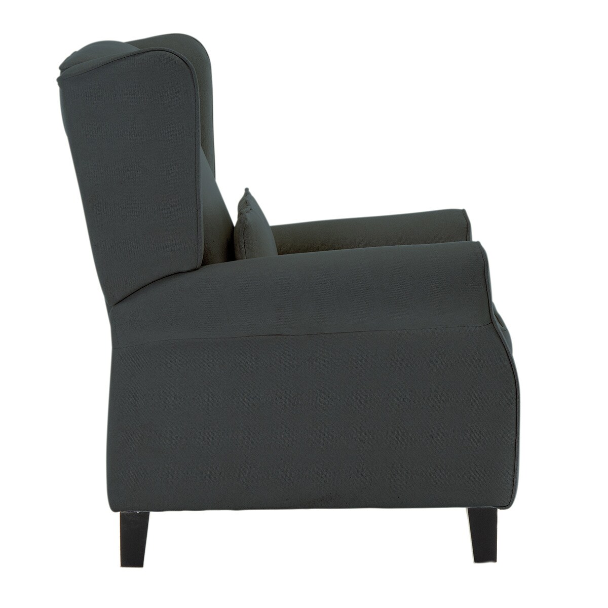 Poltrona de Algodão e Linho com Relax Manual Pavia Cinzento-escuro-3