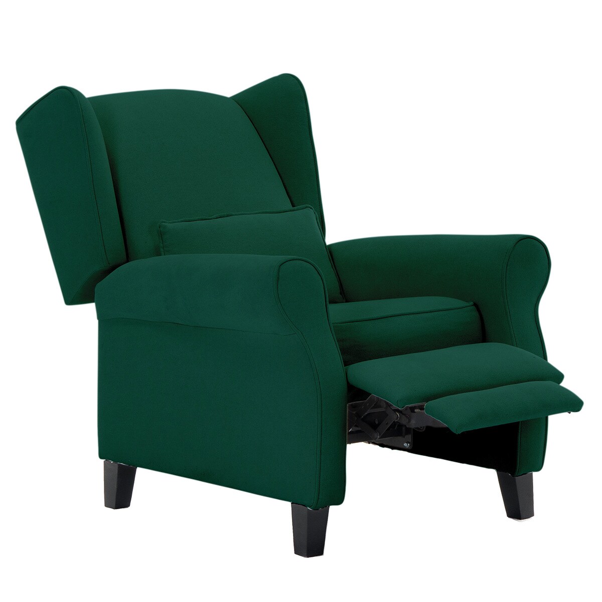 Sillón de algodón y lino con relax manual Pavia El Corte Inglés - Verde oscuro Verde oscuro-5