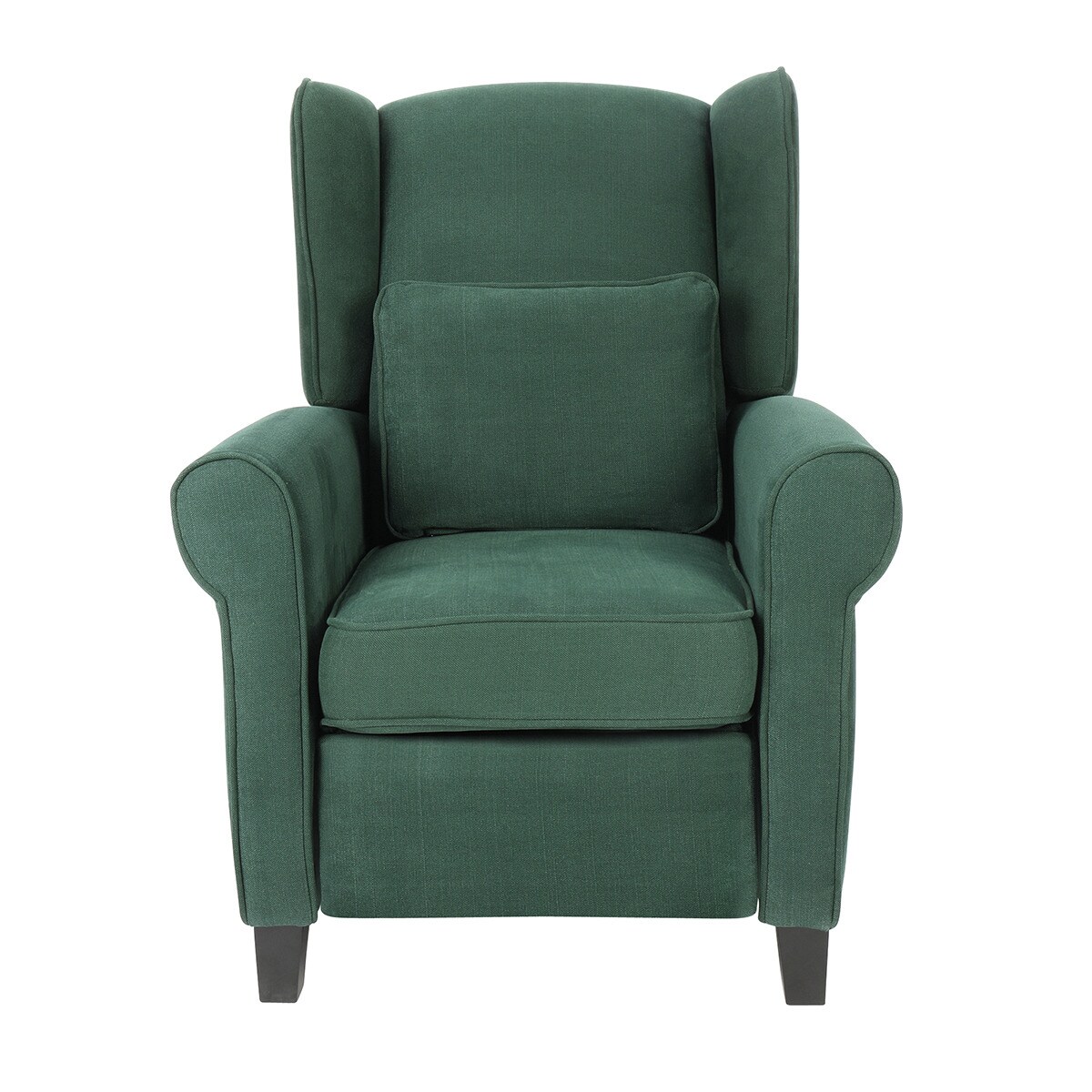 Poltrona de Algodão e Linho com Relax Elétrico Pavia Verde-escuro-2
