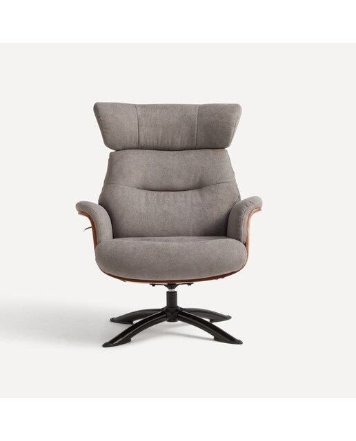 Sillón relax manual giratorio con reposapiés Lars El Corte Inglés - Gris claro Gris claro-2