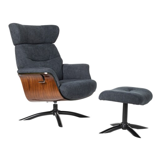 Sillón relax manual giratorio con reposapiés Lars El Corte Inglés