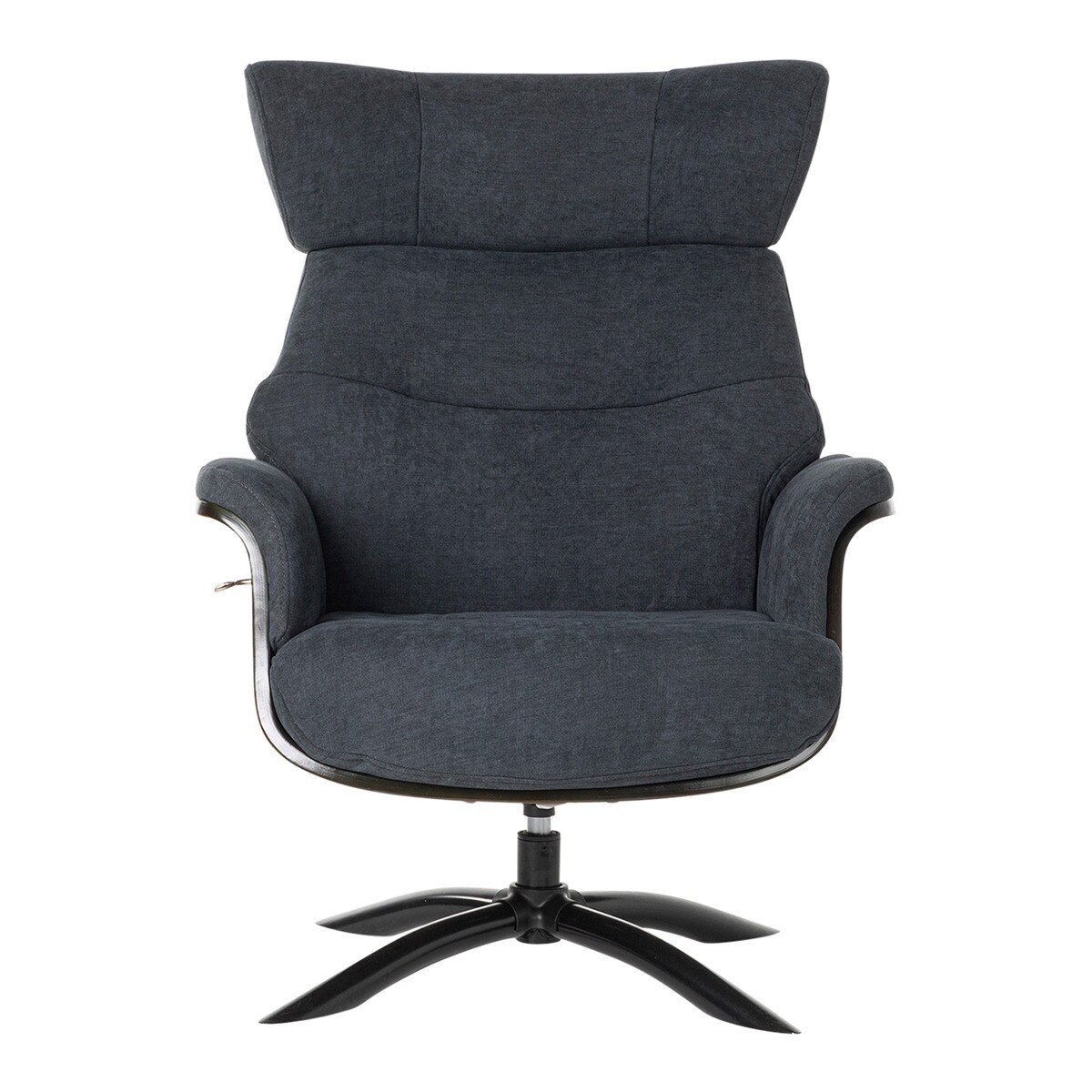 Poltrona de relax manual giratória com repouso para os pés Baxter Azul-escuro-2