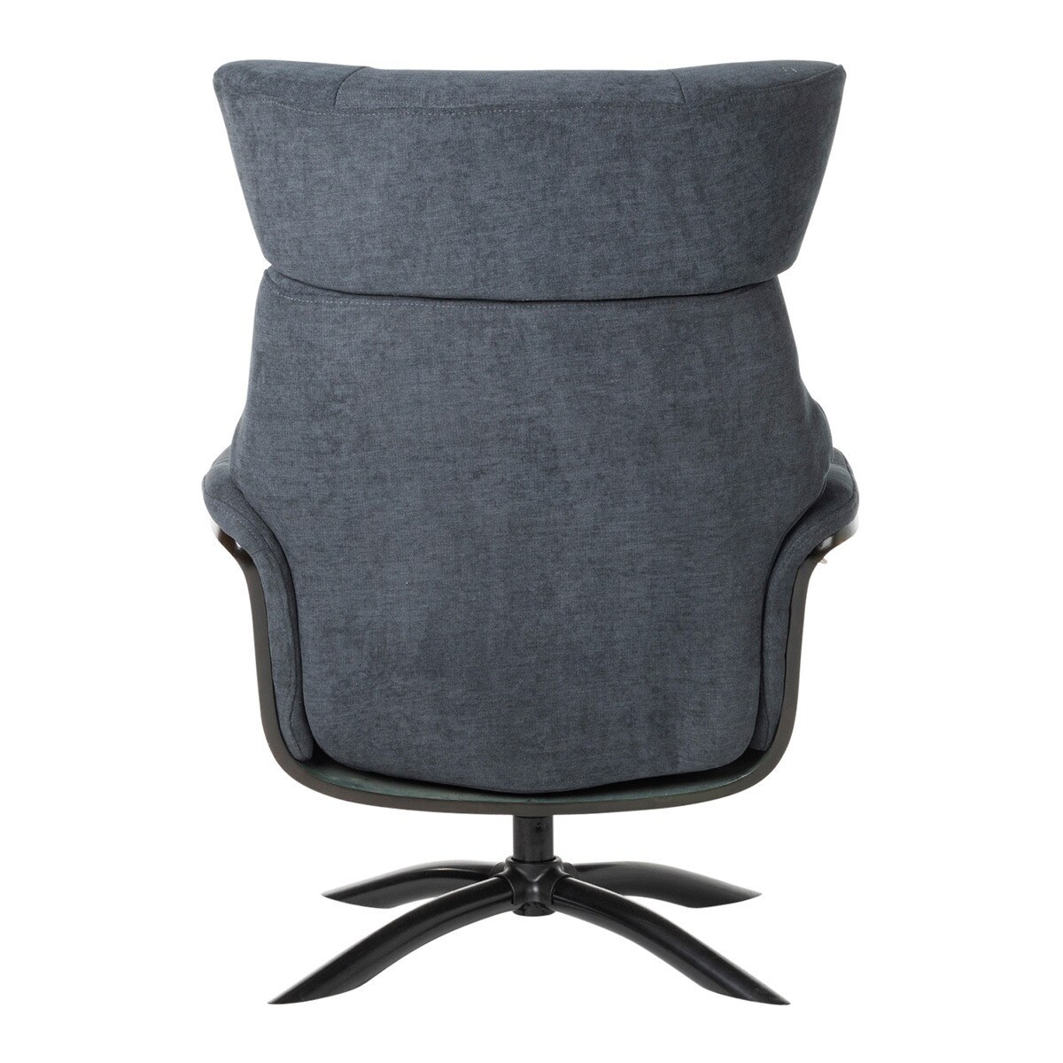 Poltrona de relax manual giratória com repouso para os pés Baxter Azul-escuro-5