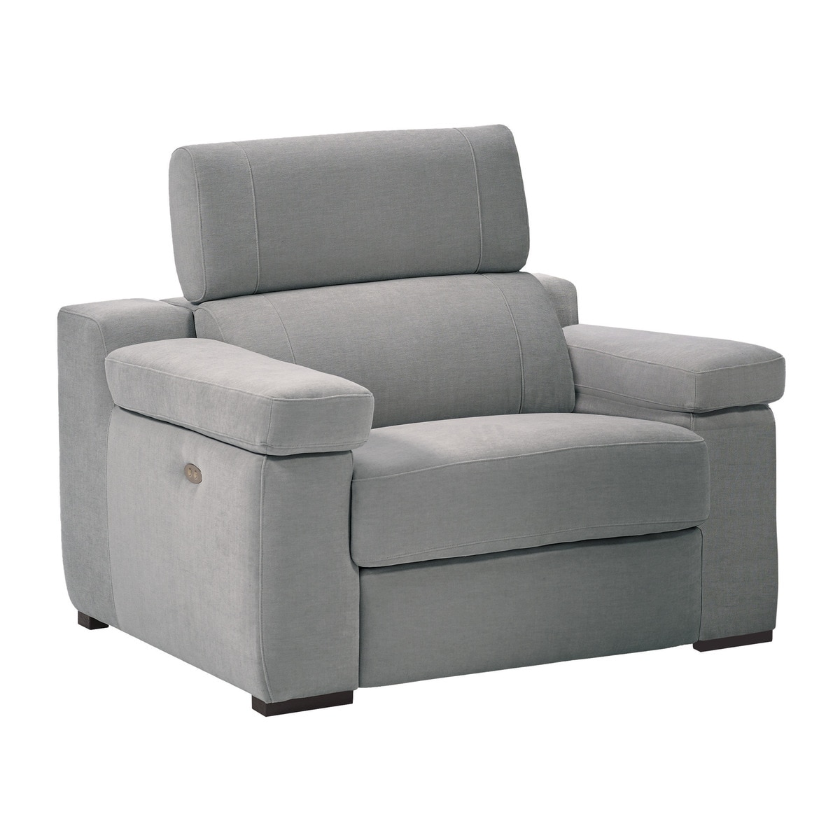 Poltrona com relax eléctrico estofada City El Corte Inglés Cinzento-claro-1