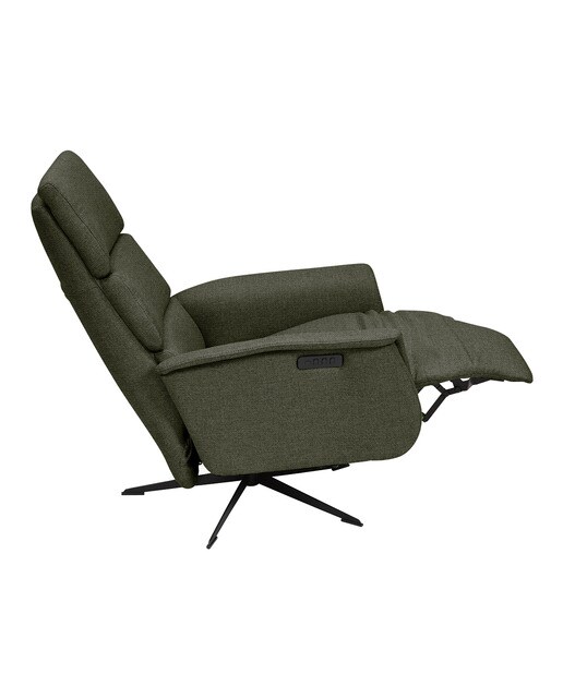 Poltrona de Relax Elétrico com Tecido de Chenille Clint Forest-4