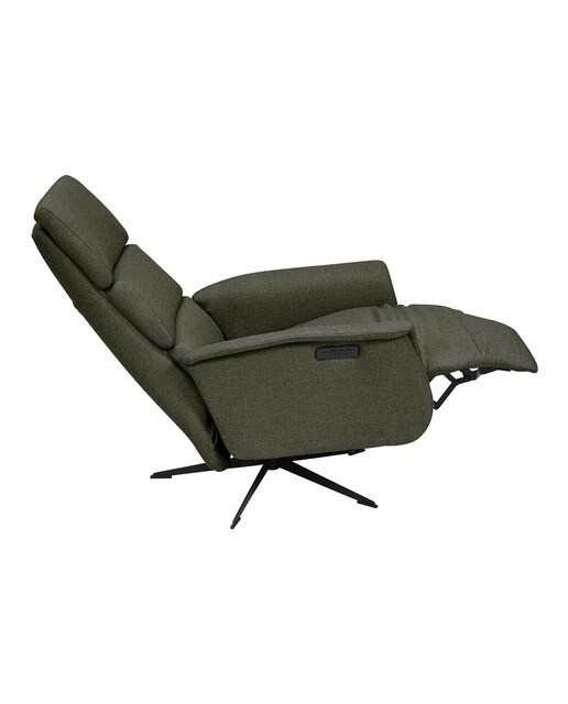 Poltrona de Relax Elétrico com Tecido de Chenille Clint Forest-7