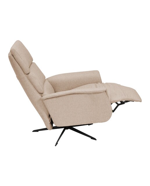 Sillón relax manual con tejido chenilla Clint El Corte Inglés - 01-Beige 01-Beige-4