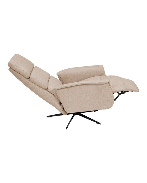 Sillón relax manual con tejido chenilla Clint El Corte Inglés - 01-Beige 01-Beige-5