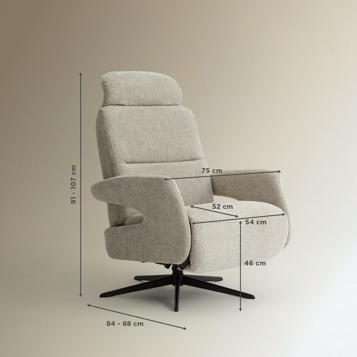 Cadeira com Relax Manual Bonnie Bege-10