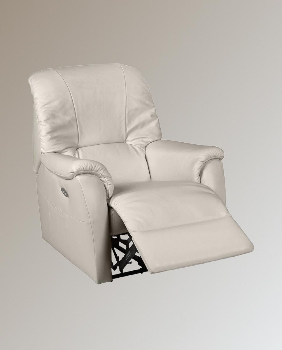 Sillón de piel relax eléctrico Catania - Beige Beige-1