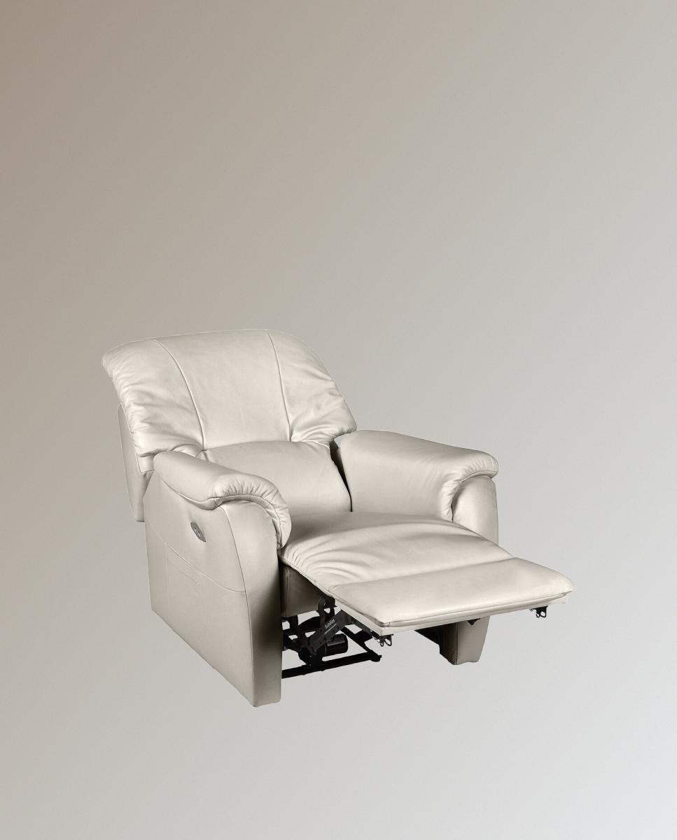 Sillón de piel relax eléctrico Catania - Beige Beige-3