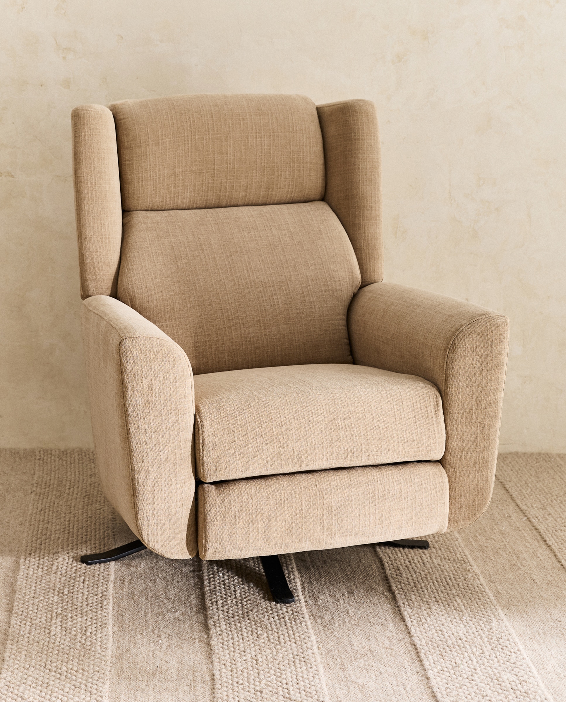 Imagen 0 de Sillón relax manual mezcla algodón Cooper Beige