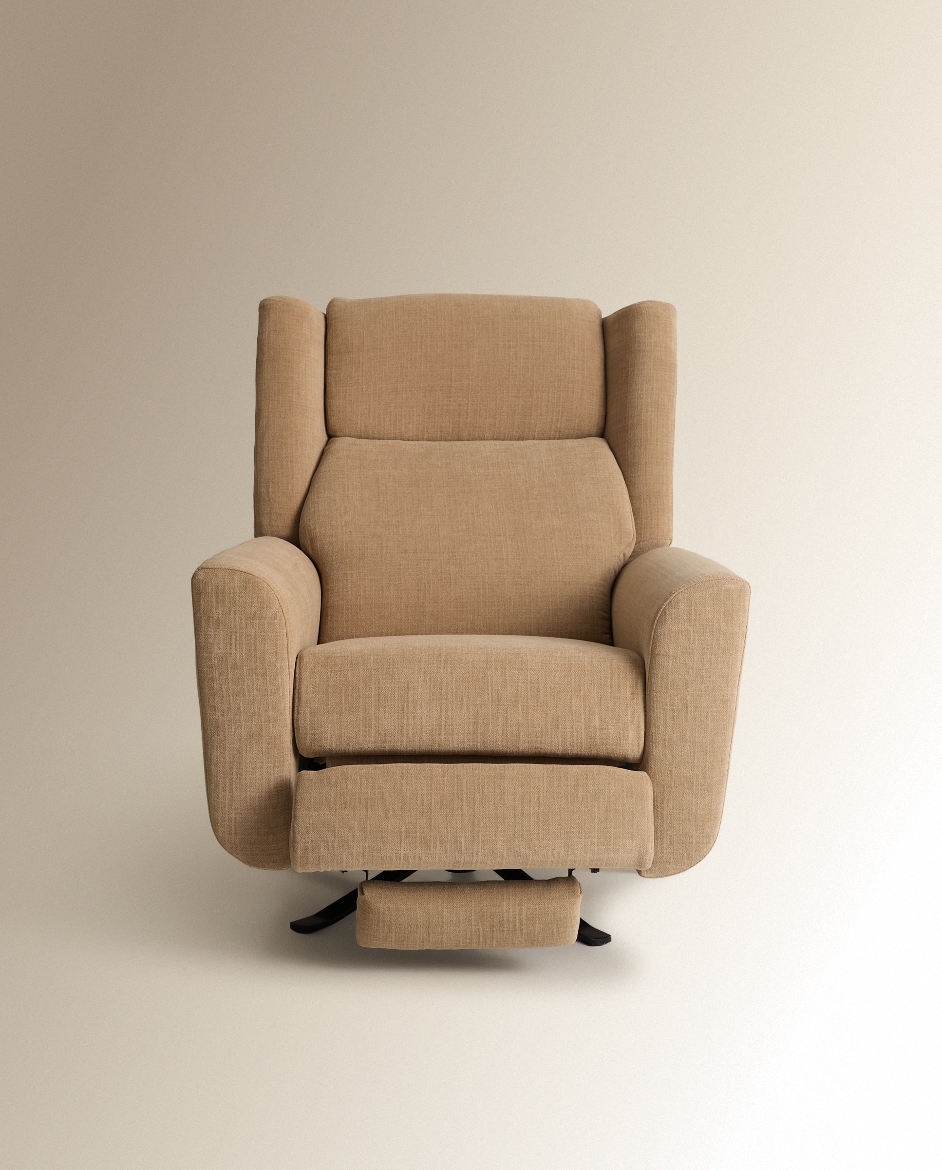 Sillón relax manual mezcla algodón Cooper - Beige Beige-3