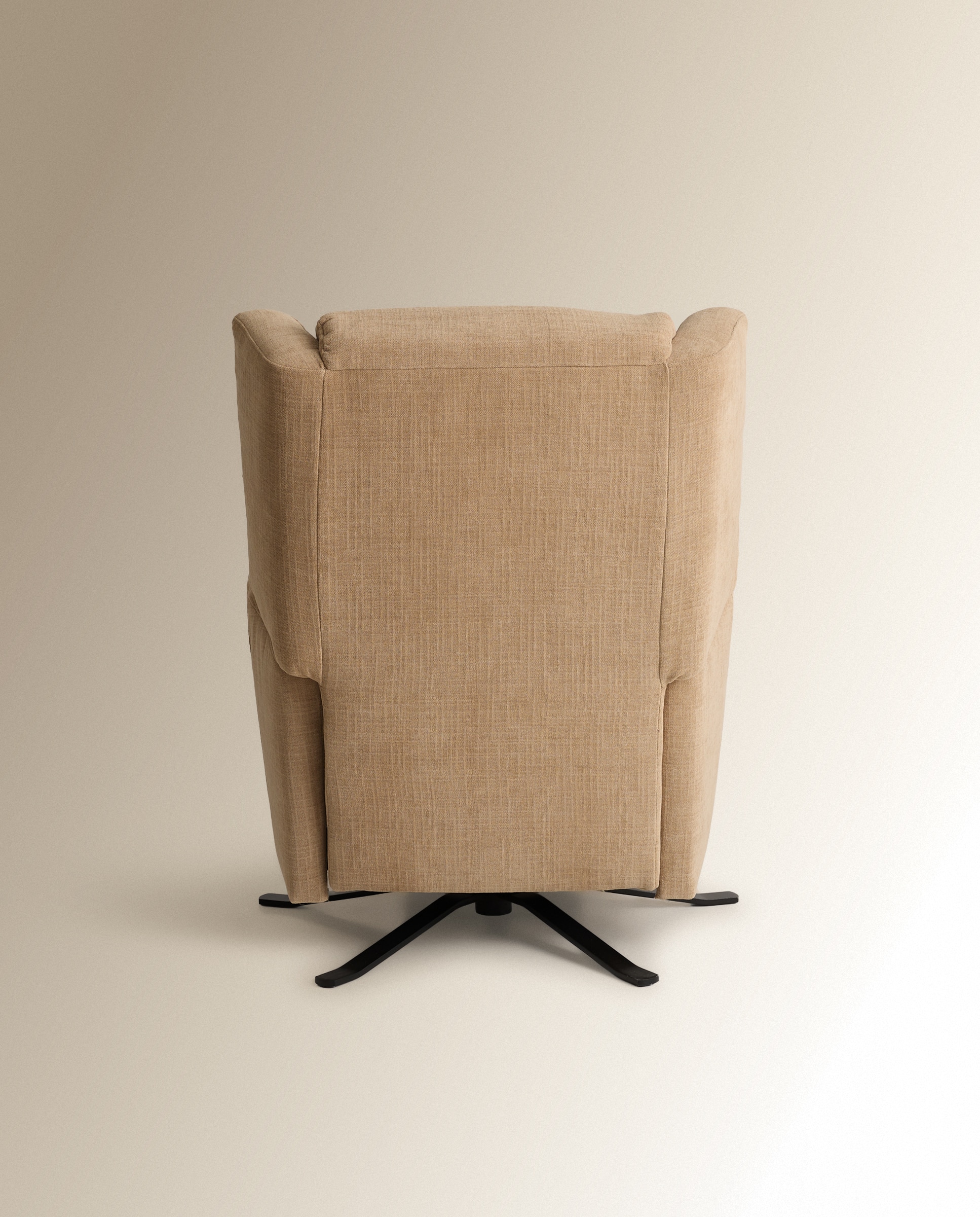 Sillón relax manual mezcla algodón Cooper - Beige Beige-5