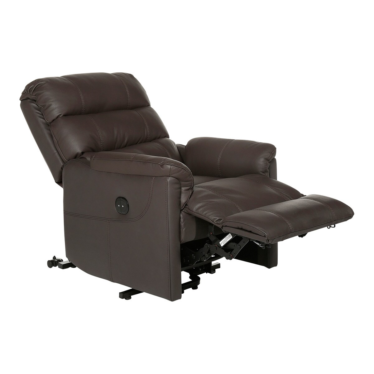 Poltrona em pele com relax eléctrico Power Lift Boston Chocolate-4