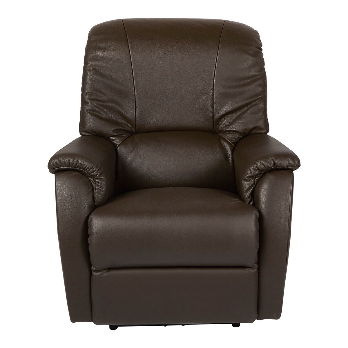 Sillón de piel con relax eléctrico Catania El Corte Inglés - Blanco Marrón-2