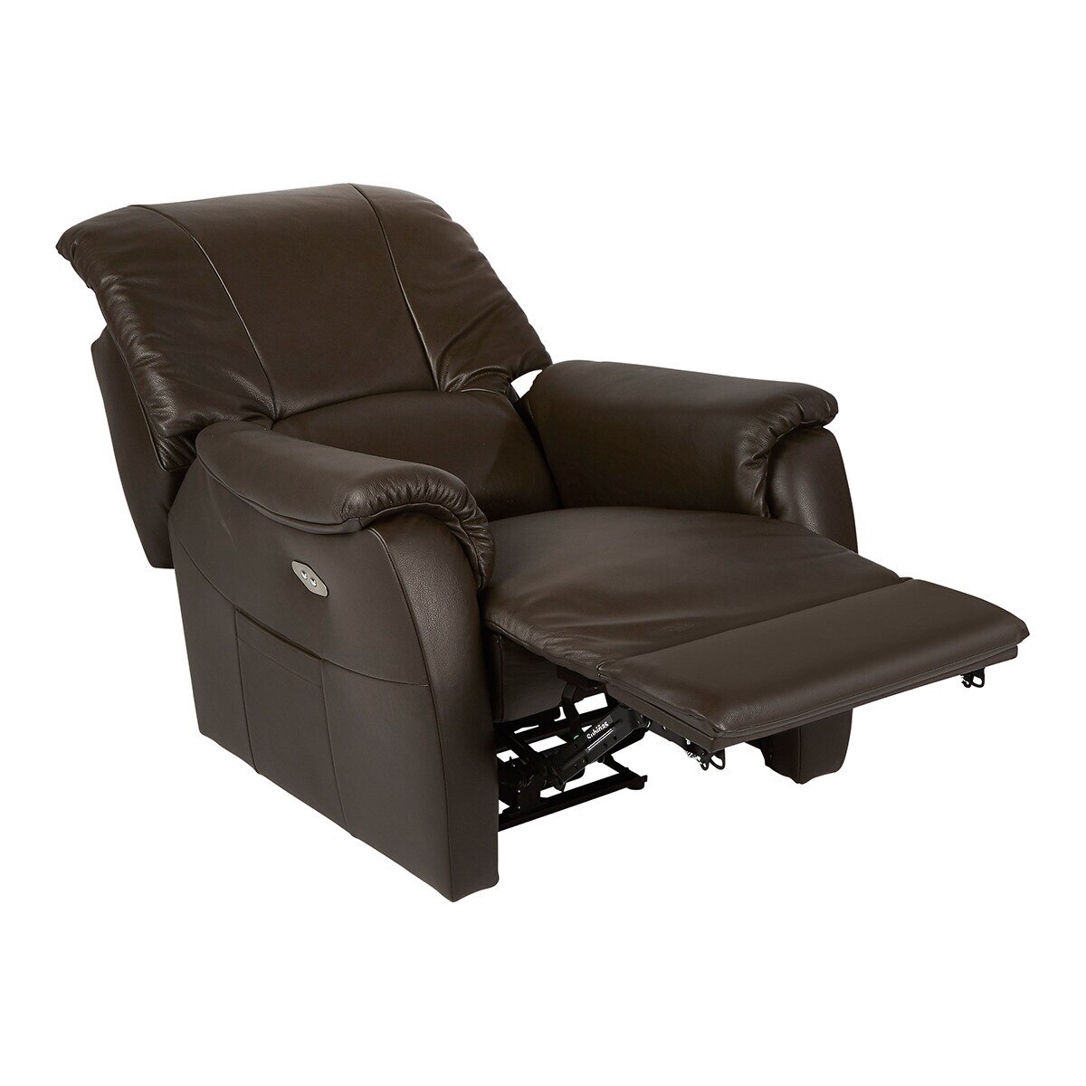Sillón de piel con relax eléctrico Catania El Corte Inglés - Blanco Marrón-4