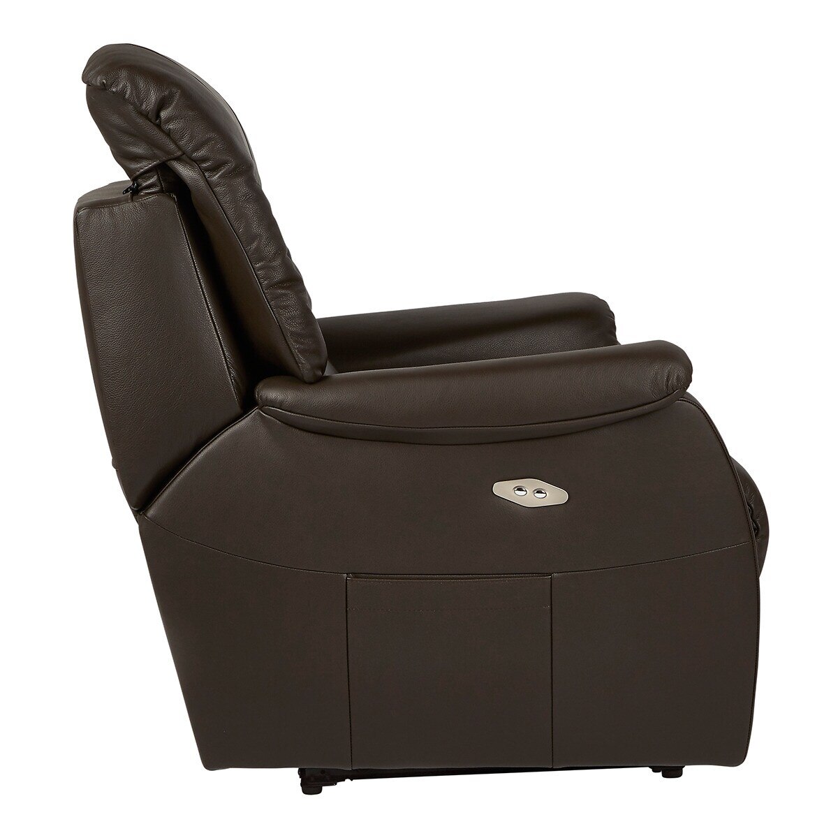 Sillón de piel con relax eléctrico Catania El Corte Inglés - Blanco Marrón-5