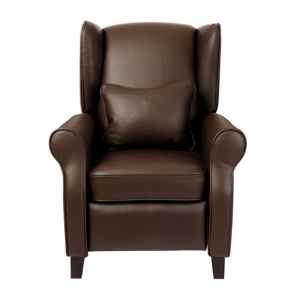 Sillón orejero de piel con relax manual Pavia El Corte Inglés - Marrón chocolate Marrón chocolate-2