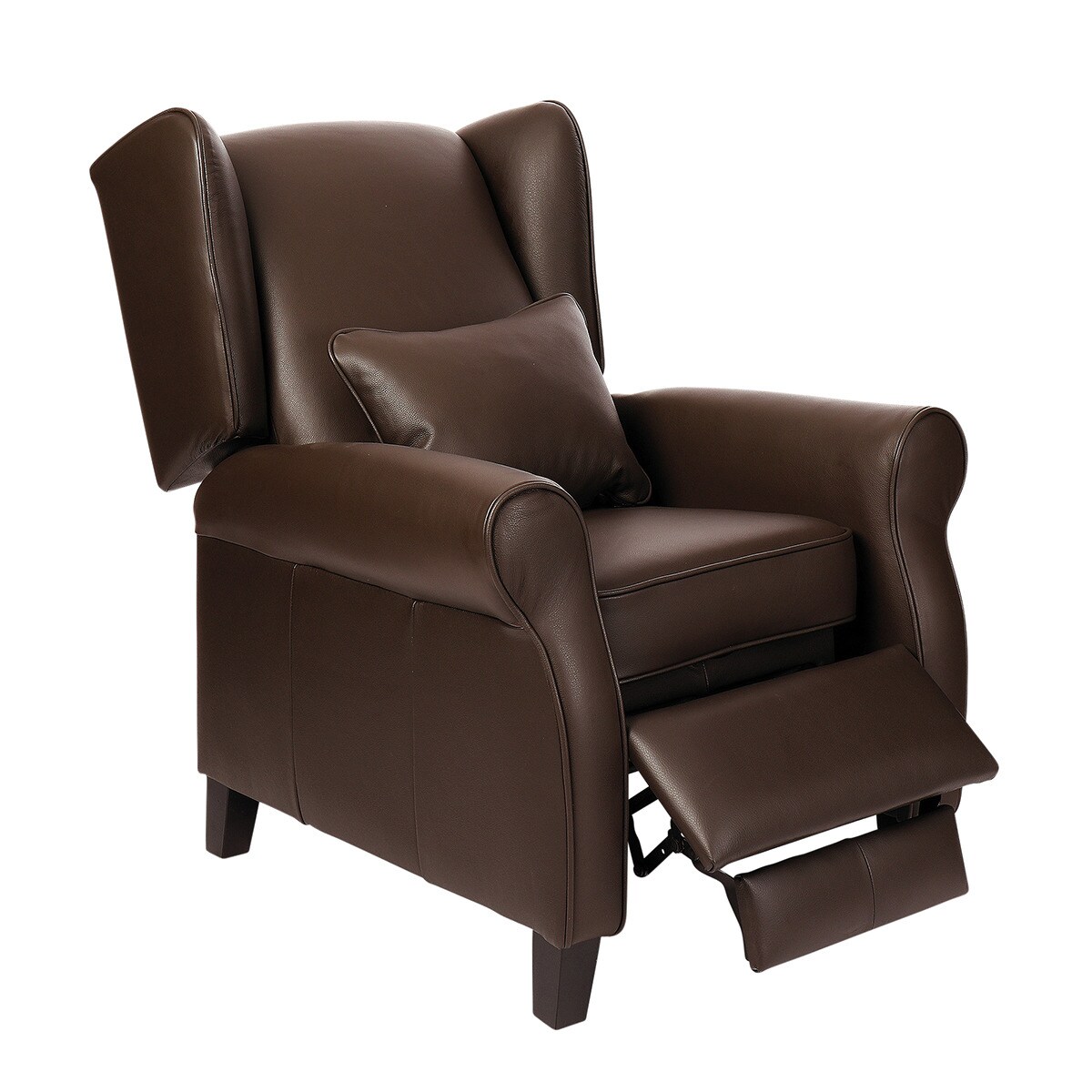 Sillón orejero de piel con relax manual Pavia El Corte Inglés - Marrón chocolate Marrón chocolate-3