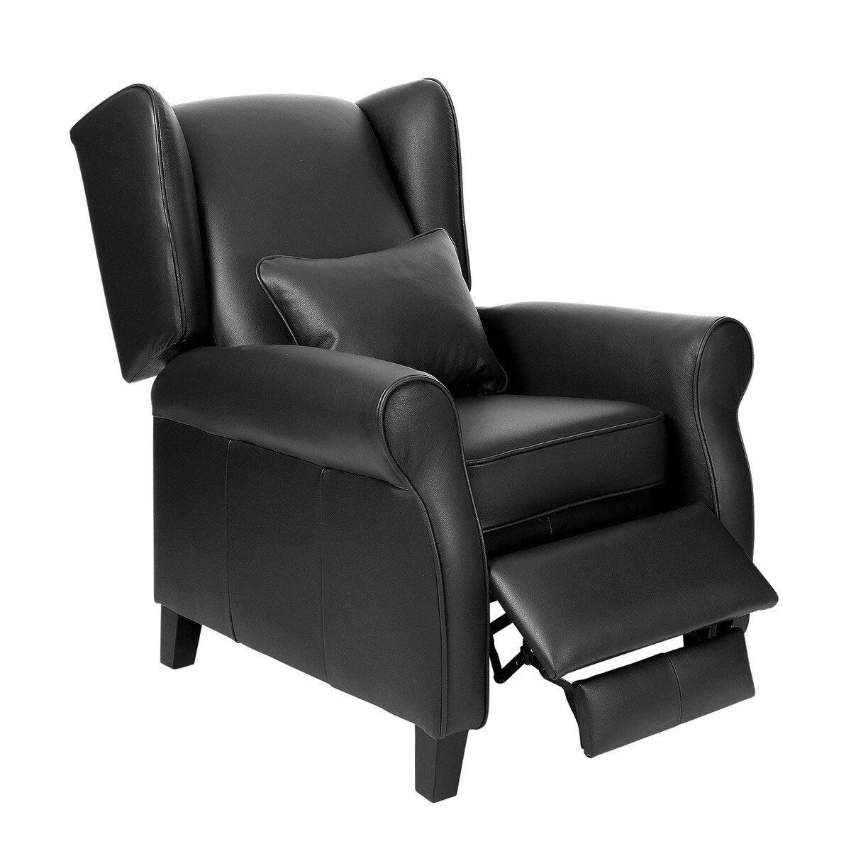 Sillón orejero de piel con relax manual Pavia El Corte Inglés - Negro Negro-3