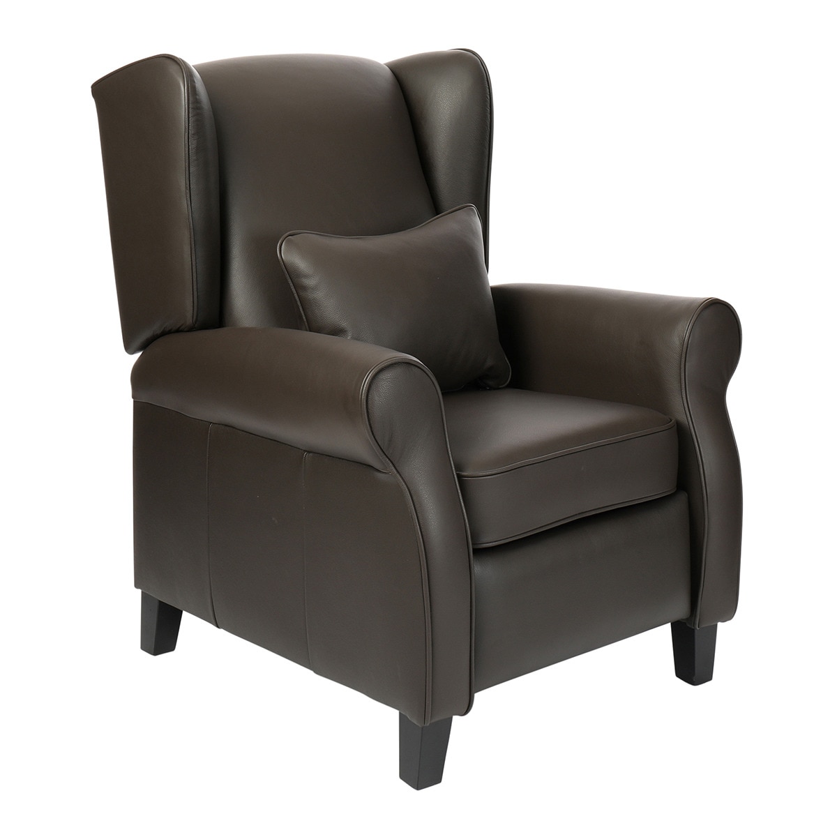 Imagem 0 de Poltrona de orelhas em pele com relax manual Pavia