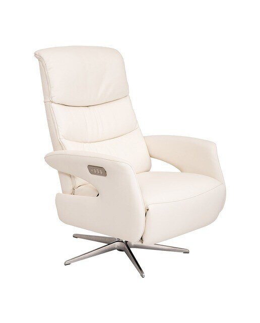 Sillón de piel con relax eléctrico Gael El Corte Inglés - Blanco Blanco-2