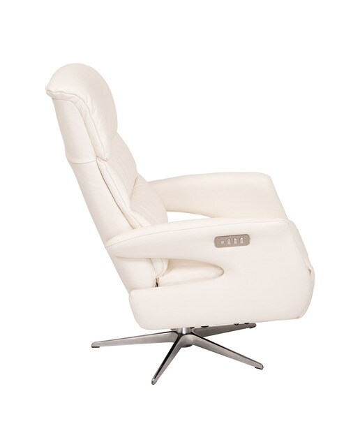 Sillón de piel con relax eléctrico Gael El Corte Inglés - Blanco Blanco-3