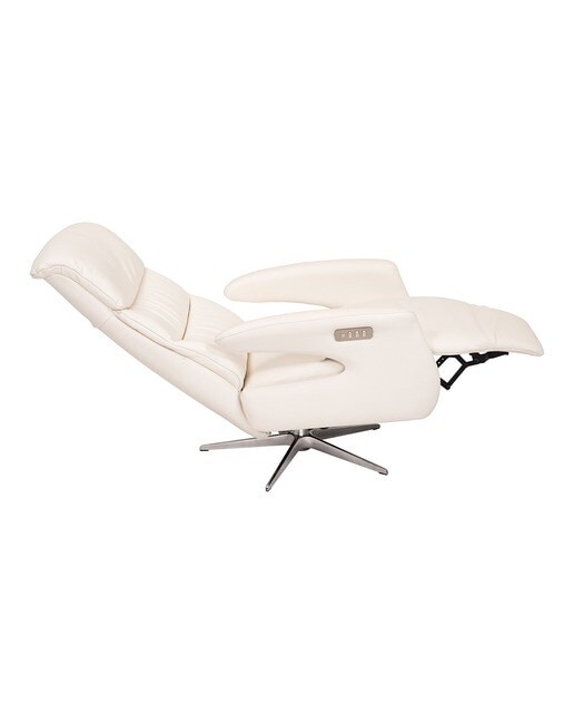 Sillón de piel con relax eléctrico Gael El Corte Inglés - Blanco Blanco-4