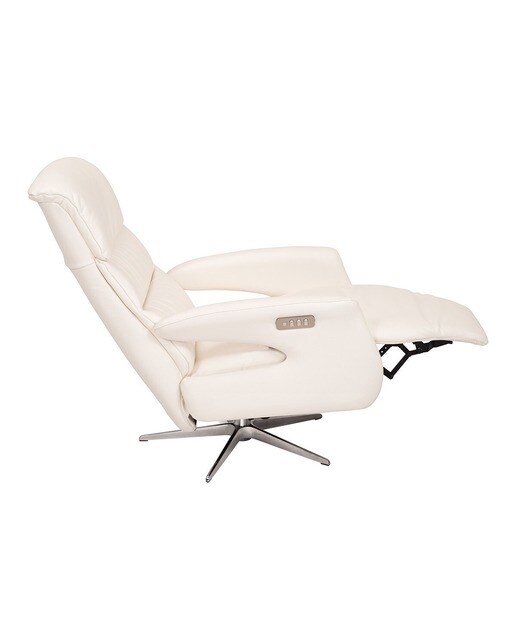 Sillón de piel con relax eléctrico Gael El Corte Inglés - Blanco Blanco-5