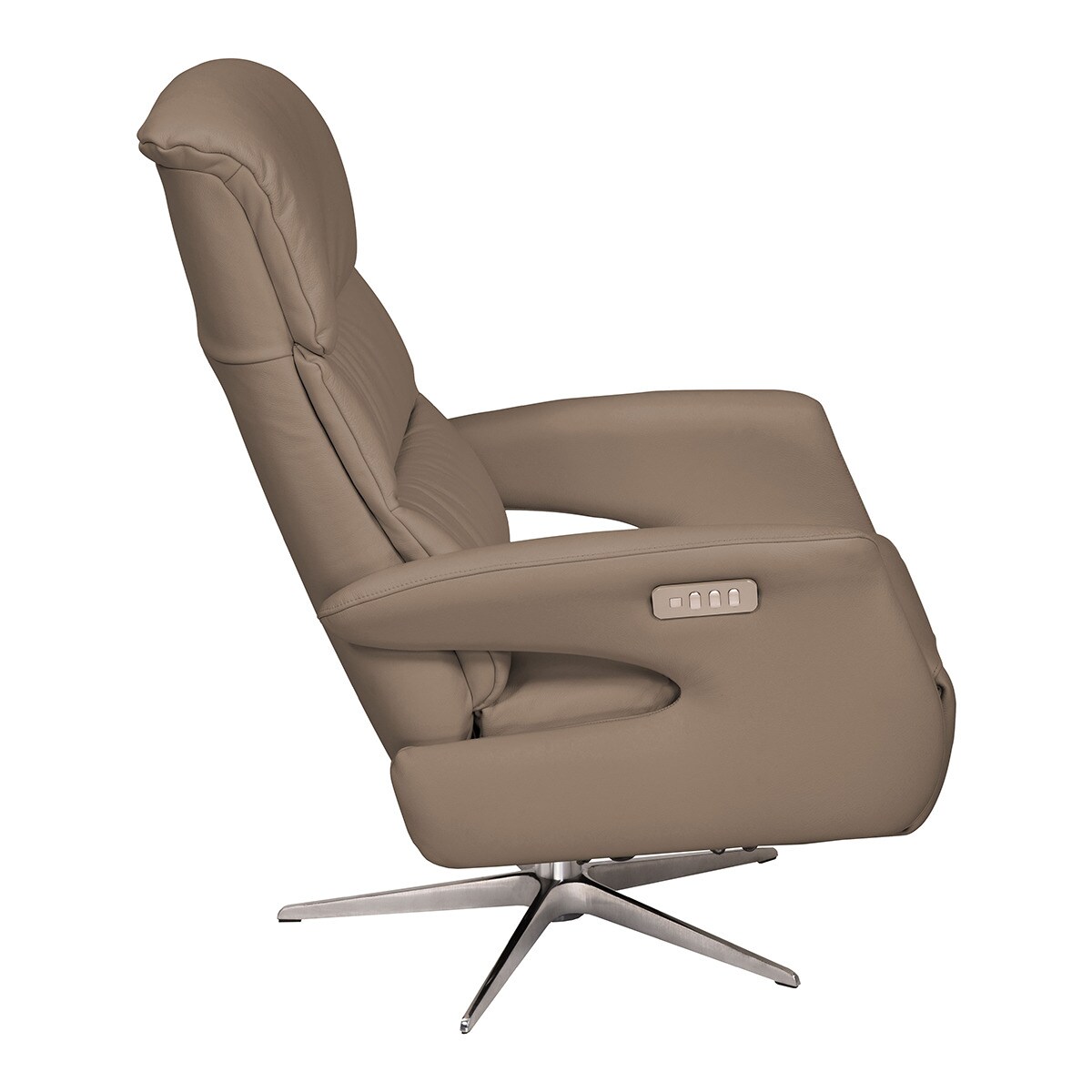 Sillón de piel con relax eléctrico Gael El Corte Inglés - Kaki Kaki-3