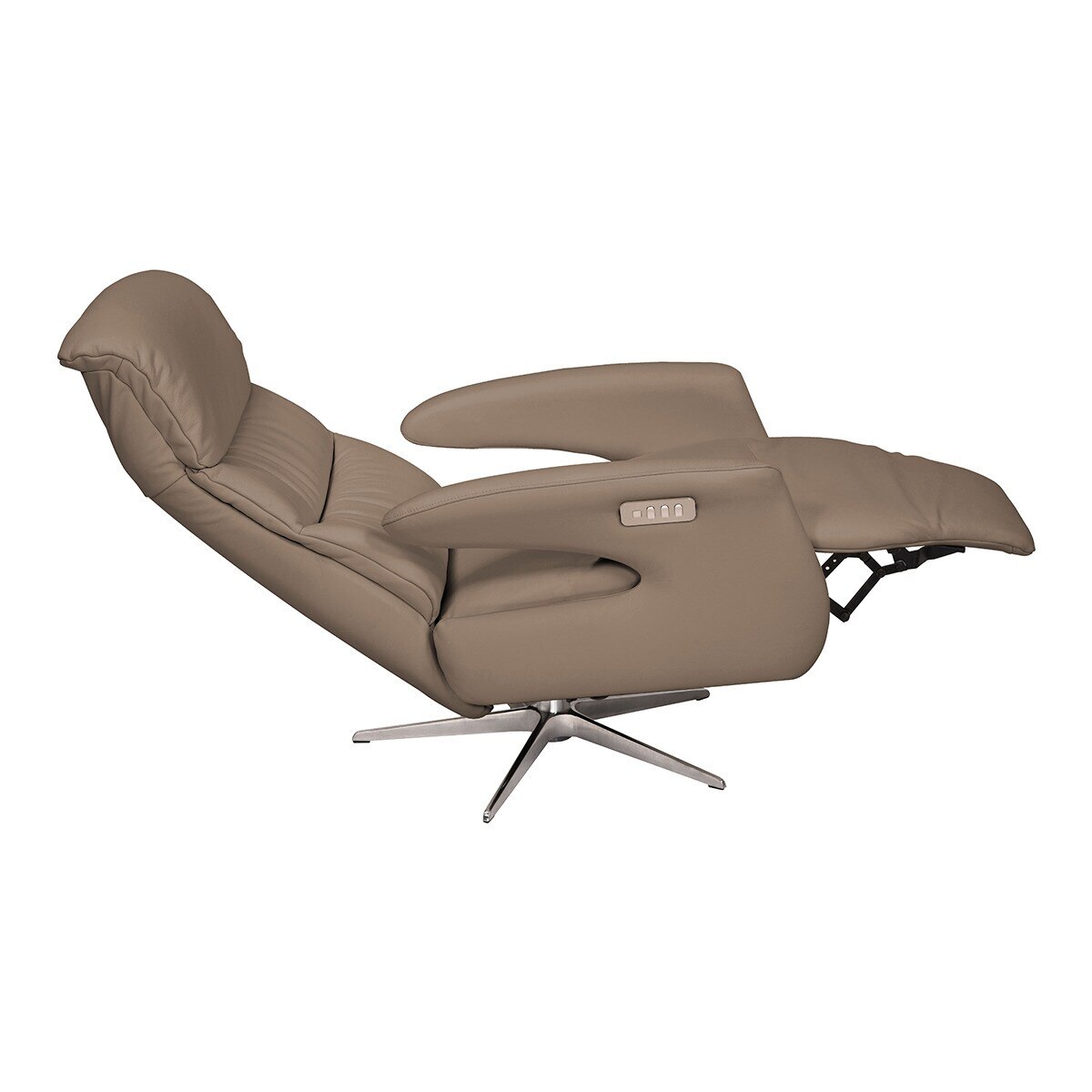 Sillón de piel con relax eléctrico Gael El Corte Inglés - Kaki Kaki-5
