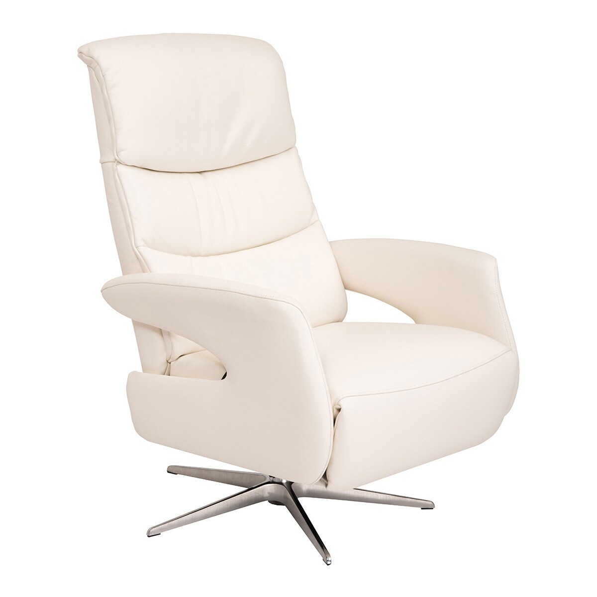 Sillón de piel con relax manual Gael El Corte Inglés - Blanco Blanco-2