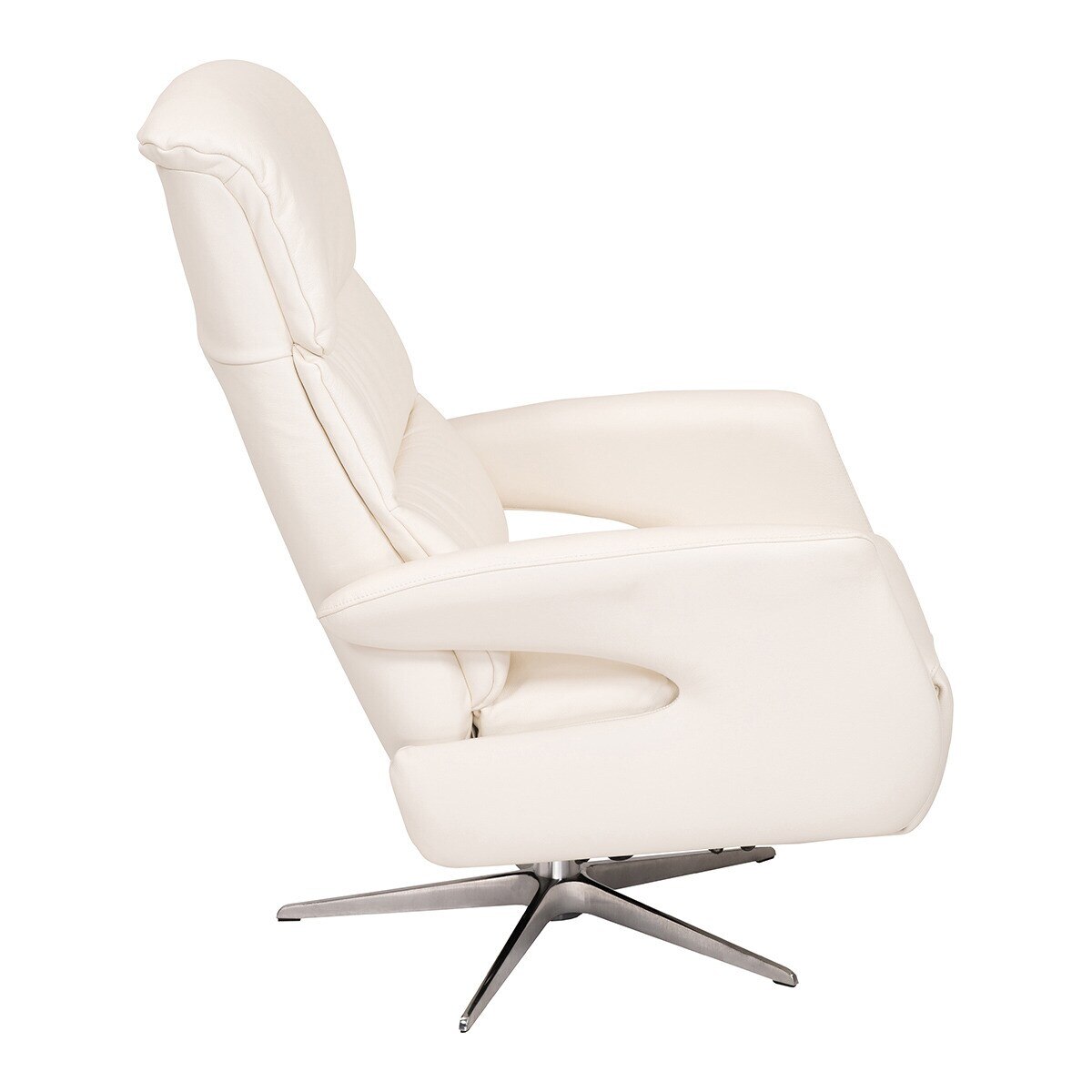 Sillón de piel con relax manual Gael El Corte Inglés - Blanco Blanco-3
