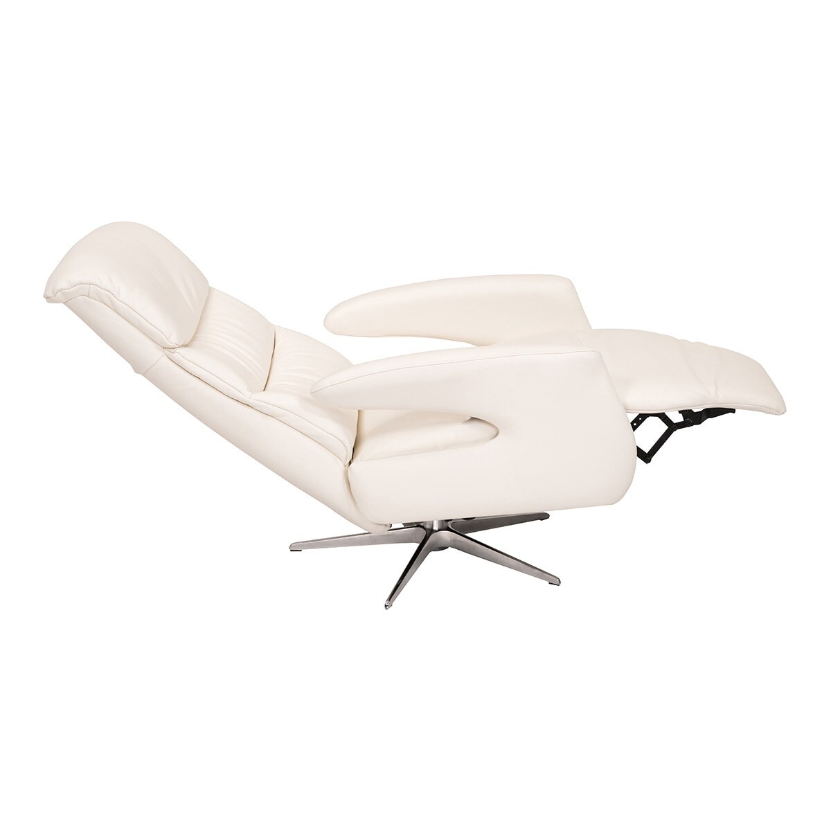 Sillón de piel con relax manual Gael El Corte Inglés - Blanco Blanco-4