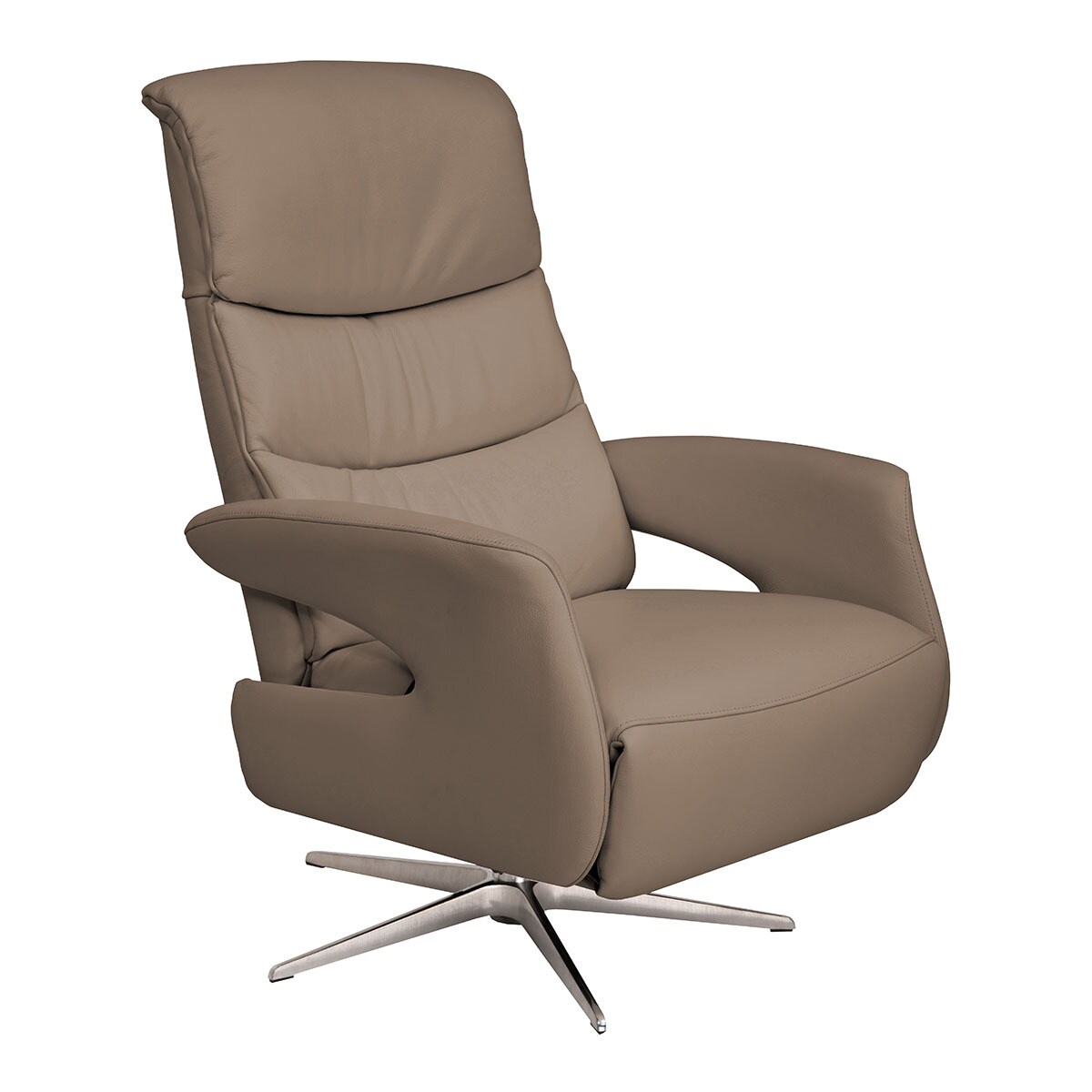 Sillón de piel con relax manual Gael El Corte Inglés - Kaki Kaki-2