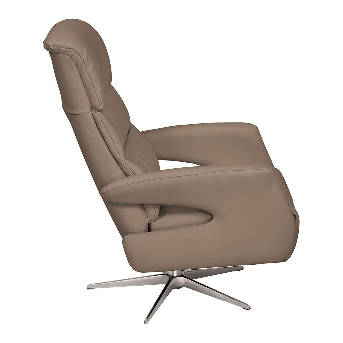 Sillón de piel con relax manual Gael El Corte Inglés - Kaki Kaki-3