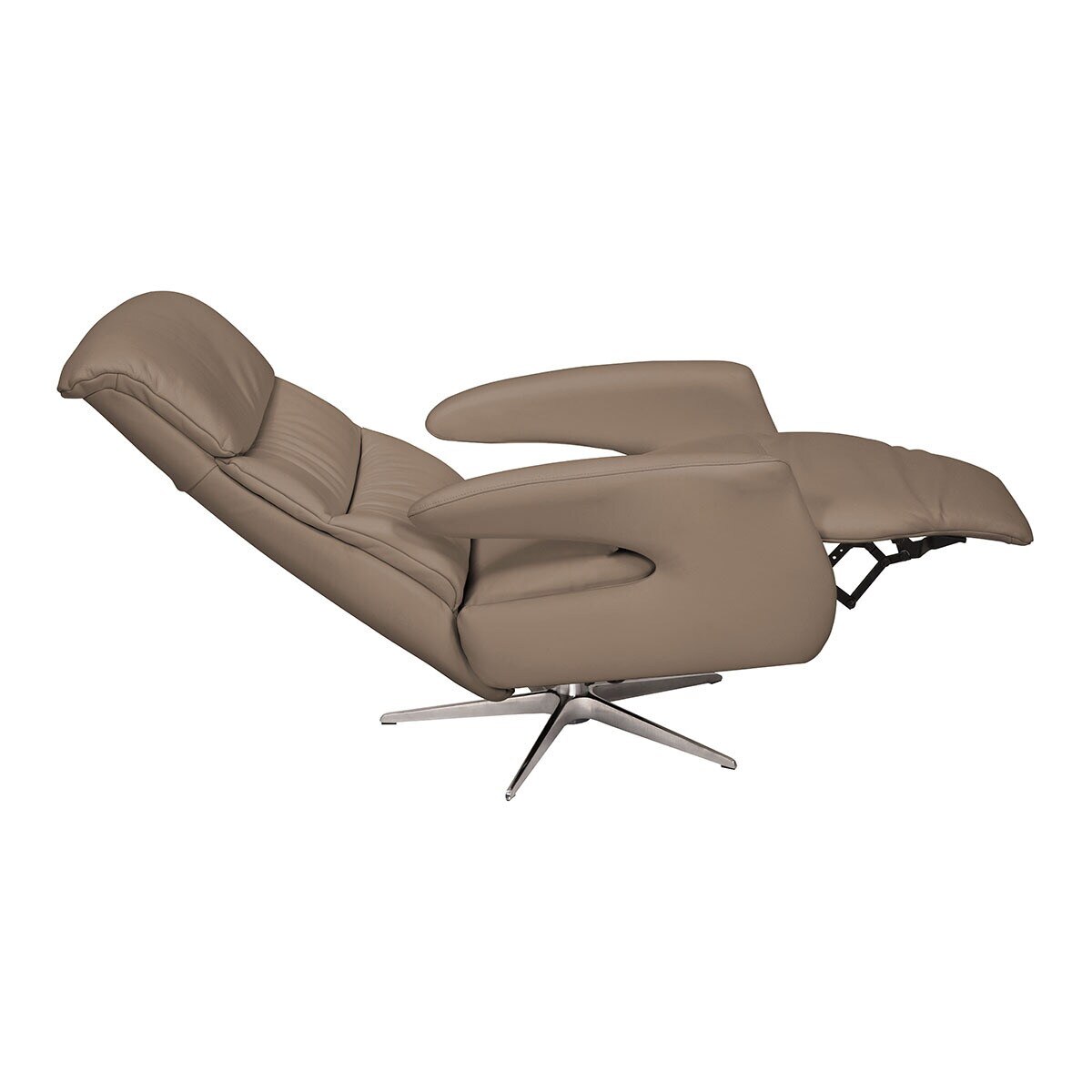 Sillón de piel con relax manual Gael El Corte Inglés - Kaki Kaki-4