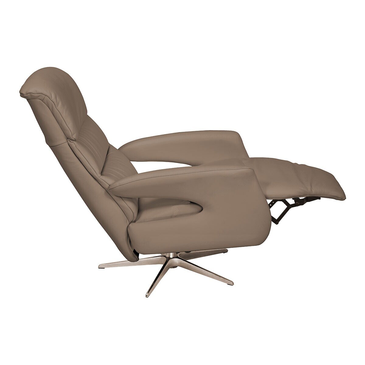 Sillón de piel con relax manual Gael El Corte Inglés - Kaki Kaki-5