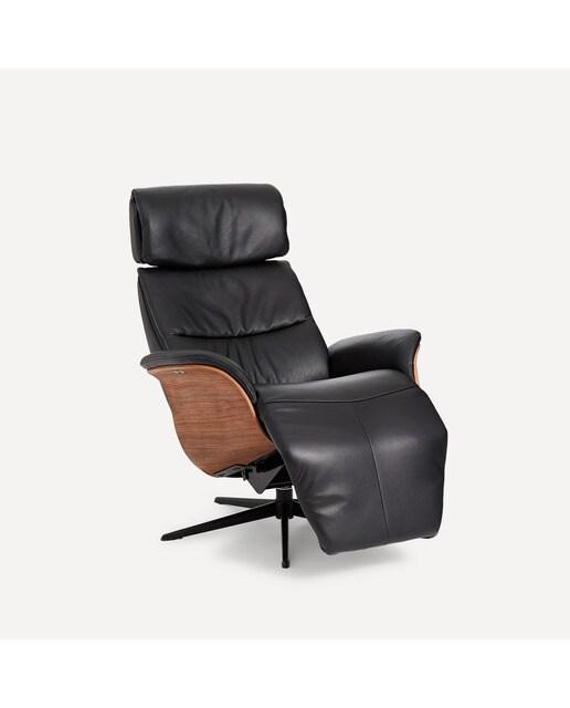 Poltrona Relax Elétrica em Pele Semi Anilina Ford Preto-4