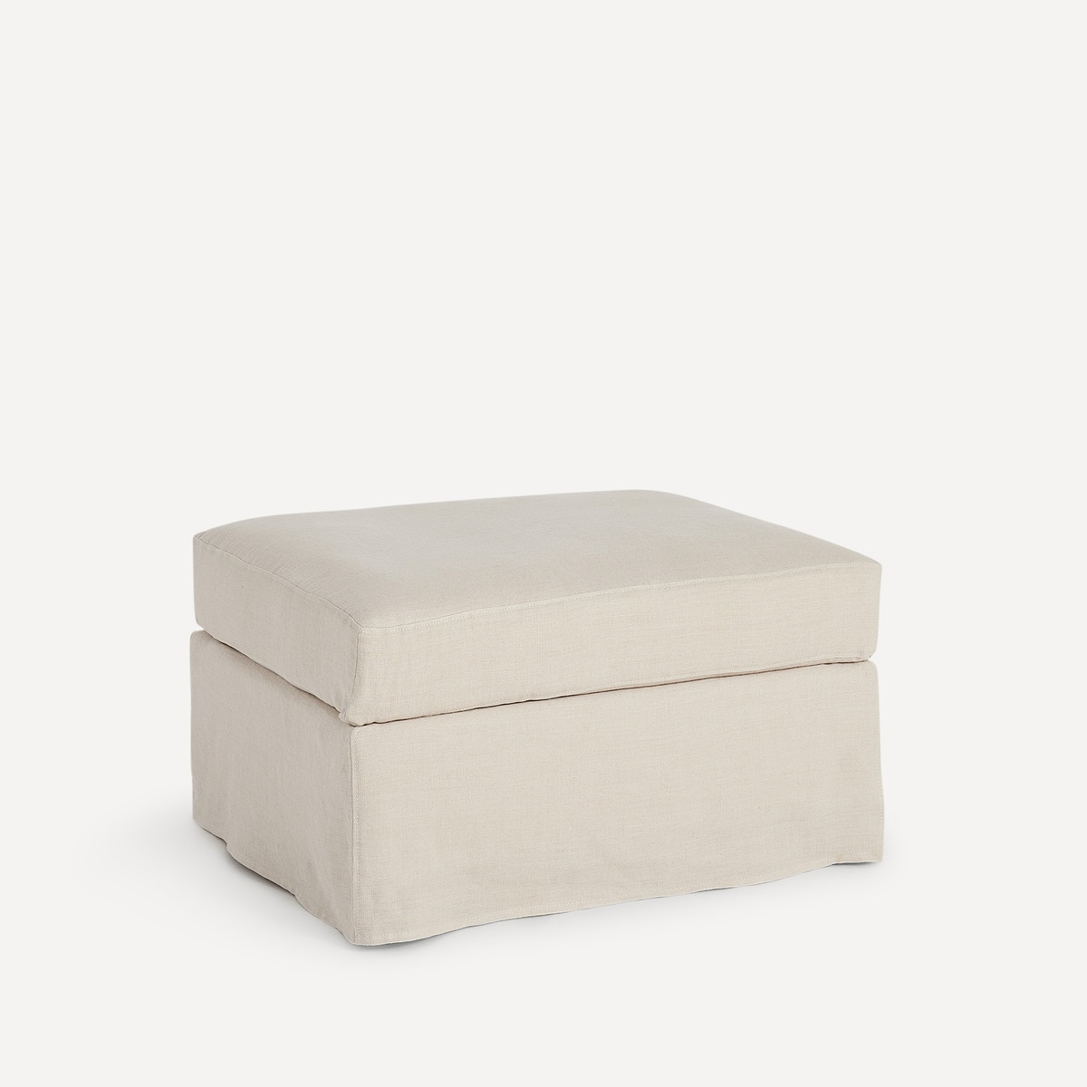 Pufe Desembainhável de Linho Marbore Pedra-1